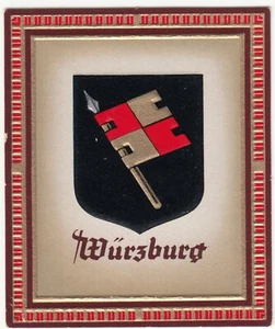 BLASON WAPPEN COAT OF ARMS WÜRZBURG BAYERN DEUTSCHLAND IMAGE CARD - Picture 1 of 2