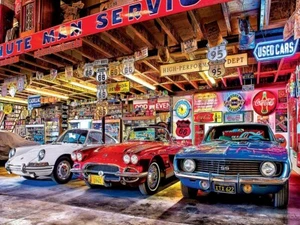 Jigsaw Puzzle Vehicle Triple Threat American Muscle Cars 1000 piece NEW - Picture 1 of 1