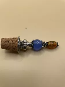 Tapón de botella de vino multicolor con cuentas/parte inferior de corcho de 3,5 - Imagen 1 de 6