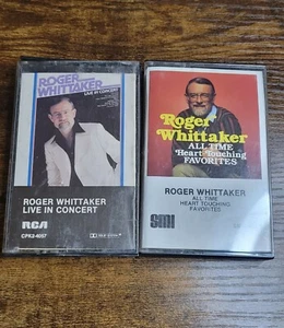 LOT 2 CASSETTE TAPE ROGER WHITTAKER LIVE IN CONCERT ALL TIME HEART TOUCHING FREE - Picture 1 of 3
