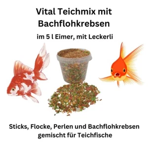 Teichmix Fischfutter 5 L im Eimer mit Naturfutter - Bild 1 von 9