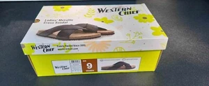 Western Chief Women's Metallic Black Cross Sandal Shoes Sz 9 NIB - Picture 1 of 6