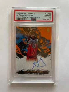 Alex Alexandre Sarr 2021 Topps Inception OTE On-Card Auto Orange #38 /50 PSA 10 - Picture 1 of 2