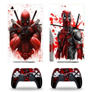 PS5 Slim Disk Console Controller Vinyl Skin Decal Sticker DP Super Hero Deadpool - Picture 1 of 1