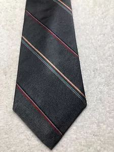 MILLER RHOADS CORBATA PARA HOMBRE GRIS CARBÓN CON RAYAS AZULES DORADAS ROJAS VERDES 3,25 X 57 - Imagen 1 de 4