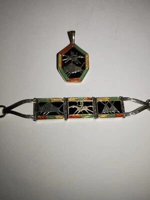 Barry Kieselstein Cord "Bkc" Bracelet AND Pendant Set - Image 1 of 4