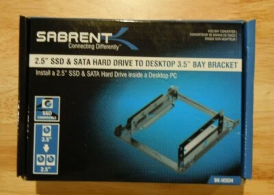 Sabrent 2.5" SSD & SATA Hard Drive to Desktop 3.5" Bay Bracket - Model BK-HDDH - Image 1 of 2