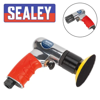 Sealey 75mm 3" Mini Lightweight Hook & Loop Air Polisher/Buffer/Buffing GSA722 - Image 1 of 4