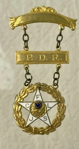 Medalla Esmaltada CFLJS Vintage Elks Masonic IBPOE PDR (Ex Hija Gobernante) - Imagen 1 de 4