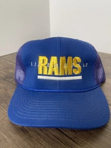 Vintage NFL Los Angeles LA RAMS Sports Specialties Snapback Trucker Cap Hat NIce - Picture 1 of 8