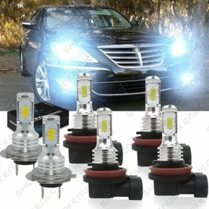 Kit de 6 faros LED haz alto/bajo + bombillas antiniebla para Hyundai Genesis 2009-2014 - Imagen 1 de 10