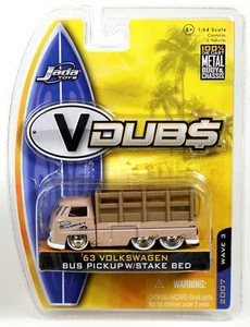 Jada Toys 1963 VW Bus Pickup w/Stake Bed Vdubs - 12062-031 NRFP 2007 Tan 1:64 - Picture 1 of 5