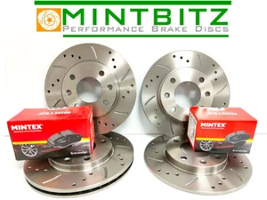 Discos y pastillas de freno delanteros y traseros Saxo 1.6 VTS VTR 16v 97-03 perforados ranurados - Imagen 1 de 8