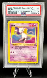 Pokemon MEW Promo 2000 Black Star PSA 10 Pokemon Wotc League #8 / VINTAGE - Picture 1 of 2