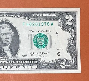 April 2, 1979 (F 40201978 A) Birthday Note $2 Two Dollar Bill ( 4 _ 2 _ 1978 ) - Picture 1 of 3