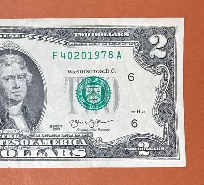 April 2, 1979 (F 40201978 A) Birthday Note $2 Two Dollar Bill ( 4 _ 2 _ 1978 ) - Image 1 of 3