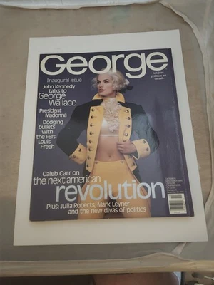 George Magazine Inaugural Issue Oct/Nov 1995 Cindy Crawford Cover JFK Jr's - Image 1 of 2