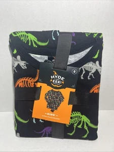 Hyde And Eek! Halloween Dinosaur Skelton Pjs Kids Size 8 New W/Tags - Picture 1 of 3