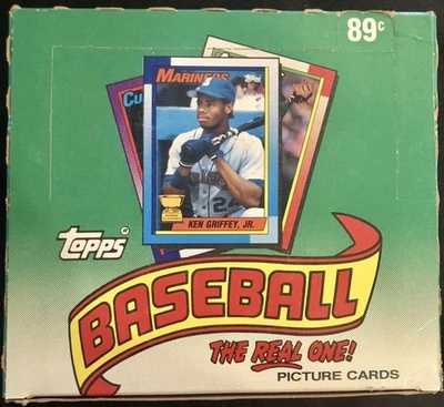 1990 Topps Baseball Cello Box, (24) Packs Sealed - Frank Thomas RC Rookies? - Image 1 of 2