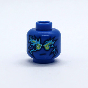 Lego Ninjago NRG Jay Minifigure Head Blue Lightning Ninja 9570
