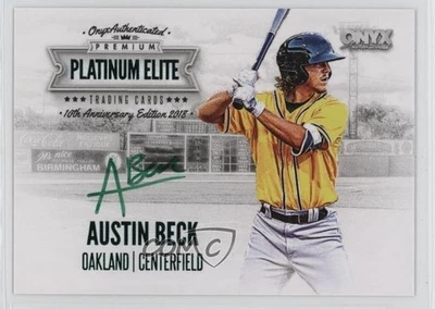 2018 Onyx Platinum Elite Green Auto /50 Austin Beck #PE-AB Auto - Image 1 of 2