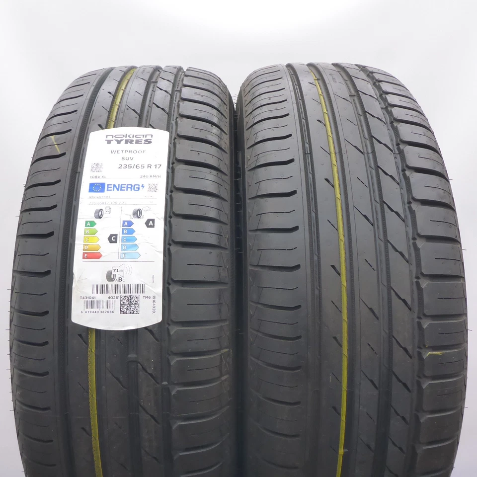235 65 17 2x Nokian 235/65 R17 108V XL Wetproof SUV Summer Tyre 2021 Full - Image 1 of 4