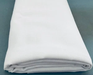 Vintage Medium Weight Cotton Blend Pant/Skirt Fabric 45”x 3 yds White linen-like - Picture 1 of 4