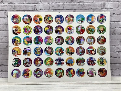 1 Sheet 54 America the Beautiful 50 US States UnPunched Pogs Milk Caps Game 1995 - Image 1 of 2