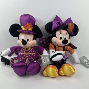 Disney Halloween Mickey und Minnie Mouse Plüsch 15 Zoll 2er Set Neu mit Etikett - Bild 1 von 6