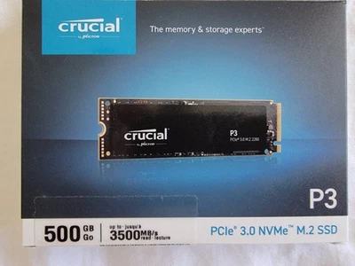 Crucial CT500P3SSD8 500GB PCIe 3.0 NVMe M.2 SSD, 3500MB/s - Image 1 of 2