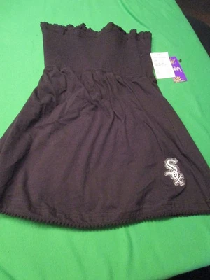NWT "TOUCH"  MLB CHICAGO WHITE SOX  WOMENS HALTER SHIRT TOP BLACK SMALL - Image 1 of 2