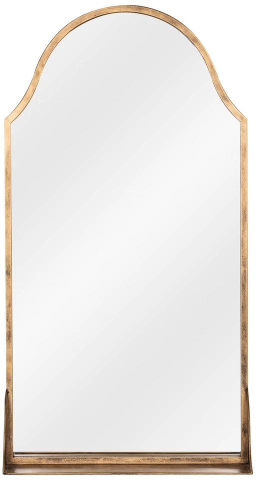 Espejo de pared Sawyer antiguo bronce 20" x 38" con estante Foto 1 de 1