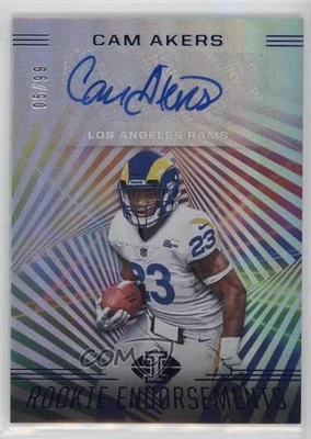 2020 Panini Illusions Rookie Endorsements Blue /99 Cam Akers #RE12 Auto RC - Image 1 of 2