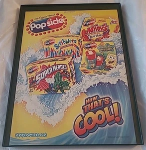 Popsicle Ice Cream Spongebob Super Heroes Print Ad 2004 Framed 8.5X11 Wall Art  - Picture 1 of 1