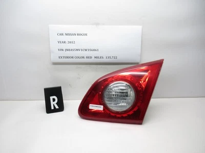2012 Nissan Rogue Right Passenger Halogen Inner Tail Light D055B OEM - Image 1 of 4