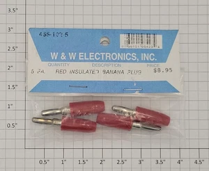 Enchufe banana aislado rojo Acme 455-102-5 (bolsa de 4) - Imagen 1 de 2