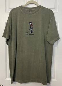 Life Is Good Men’s T-Shirt Size L Olive Green Golf Theme “Be The Ball” Short Slv - Picture 1 of 10