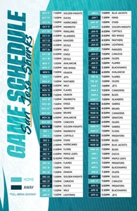 San Jose Sharks 2025-2026 Schedule Poster 11 x 17" San Jose Sharks Fan Gift - Picture 1 of 3