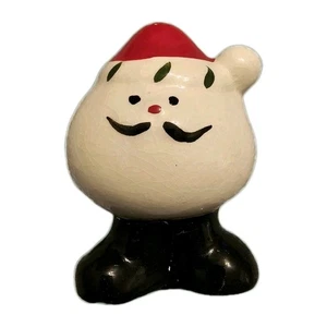 Holt Howard? Antiker 50er Jahre Weihnachtsmann Schneemann mit Schnurrbart Kerzenhalter Japan CHIPPED - Bild 1 von 6