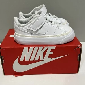 Nike Shoes Boys 5c White Court Borough Toddler Sneakers Low Top - Picture 1 of 7