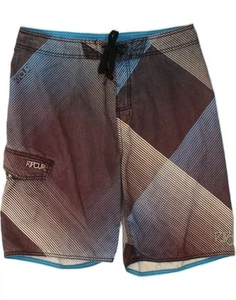 Pantalones Cortos de Natación RIP CURL Para Hombre Grandes Marrón Cuadros BO04 - Imagen 1 de 3