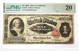 1891 $1 Silver Certificate, Fr#223, PMG VF20 - Picture 1 of 2