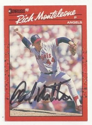 Rich Monteleone California Angels 1990 Donruss #462 Signed Card - Image 1 of 2