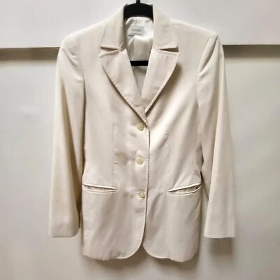 Винтажный женский белый блейзер United Colors of Benetton на заказ размер 38 (маленький) - Изображение 1 из 4