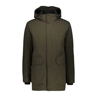 CMP Cappotto Eskimo Man Giacca Cerniera Lampo Cappuccio Verde Scuro Impermeabile - Bild 1 von 3