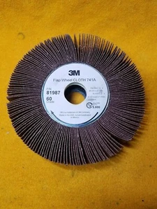3M ABRASIVES 6" X 1&1/2" X 1" 60 Grit Abrasive Flap sanding Wheel Cloth * - Picture 1 of 3