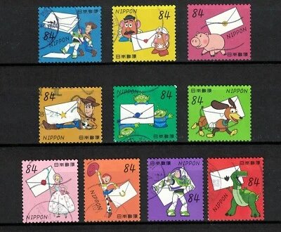 JAPAN 2022 DISNEY PIXAR TOY STORY MOVIE 84 YEN COMP. SET OF 10 STAMPS FINE USED - Image 1 of 4