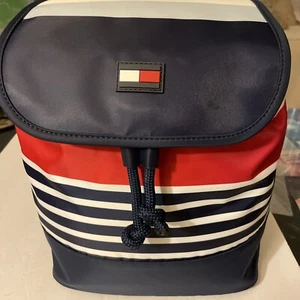 NWT $118. TOMMY HILFIGER’S Womens  Backpack Colors: Light Blue, Navy, White Red - Picture 1 of 12