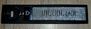 Depesche SCHLÜSSELANHÄNGER Filz, "LEBE, LIEBE, LACHE!", Silber / Glitter, Neu - Picture 1 of 1