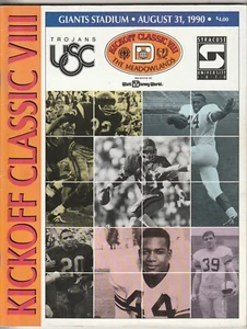 August 31, 1990 USC vs Syracuse Kick-Off Classic College Football Program - Picture 1 of 2